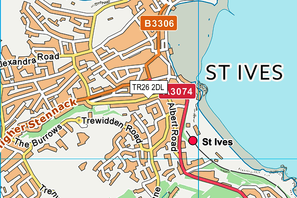 TR26 2DL map - OS VectorMap District (Ordnance Survey)