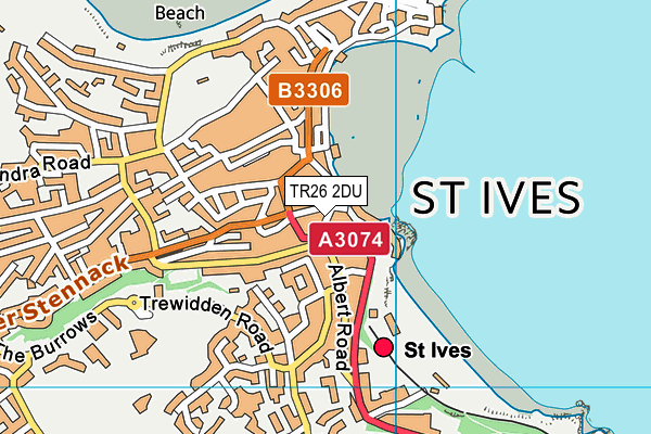 TR26 2DU map - OS VectorMap District (Ordnance Survey)