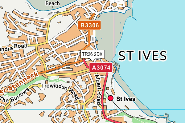 TR26 2DX map - OS VectorMap District (Ordnance Survey)