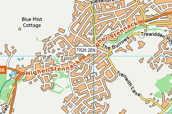 TR26 2EN map - OS VectorMap District (Ordnance Survey)
