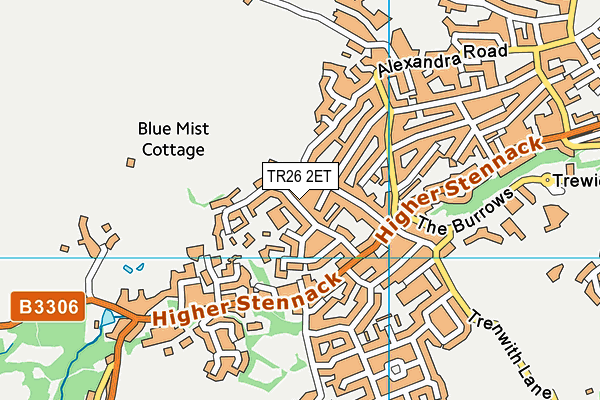 TR26 2ET map - OS VectorMap District (Ordnance Survey)
