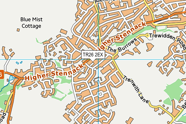TR26 2EX map - OS VectorMap District (Ordnance Survey)