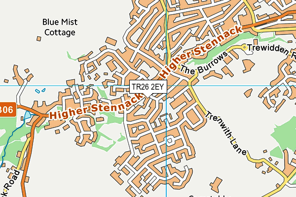TR26 2EY map - OS VectorMap District (Ordnance Survey)