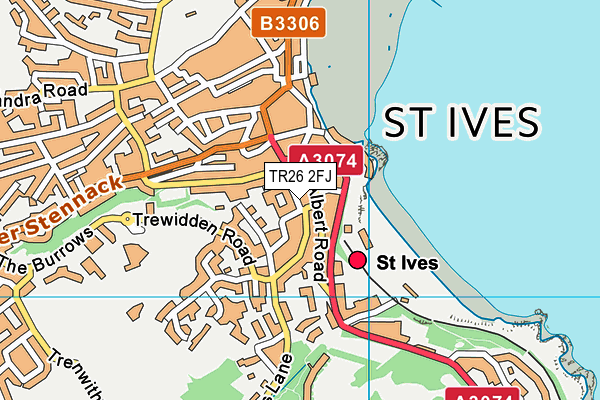 TR26 2FJ map - OS VectorMap District (Ordnance Survey)