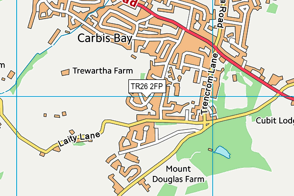 TR26 2FP map - OS VectorMap District (Ordnance Survey)