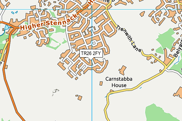 TR26 2FY map - OS VectorMap District (Ordnance Survey)