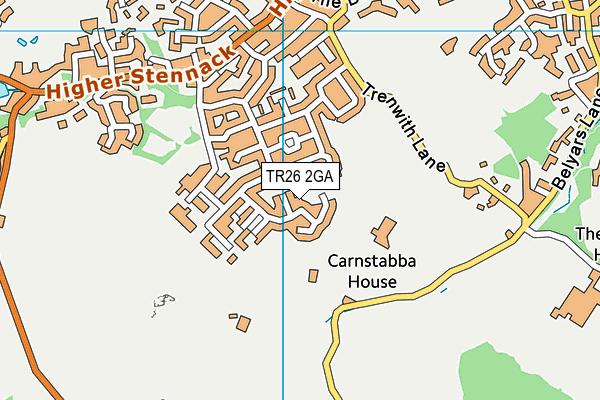 TR26 2GA map - OS VectorMap District (Ordnance Survey)