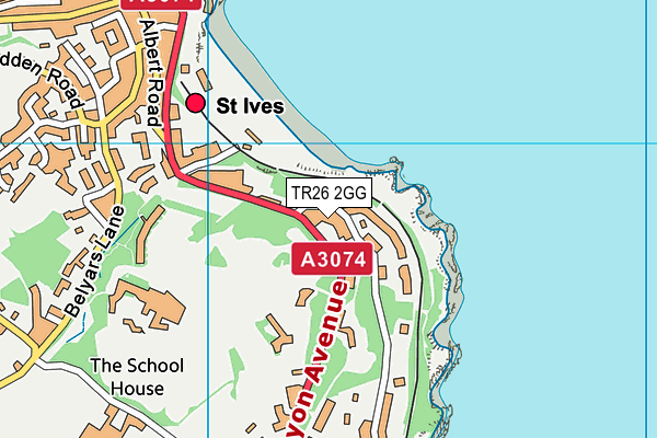 TR26 2GG map - OS VectorMap District (Ordnance Survey)