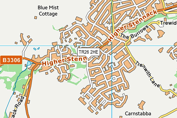 TR26 2HE map - OS VectorMap District (Ordnance Survey)