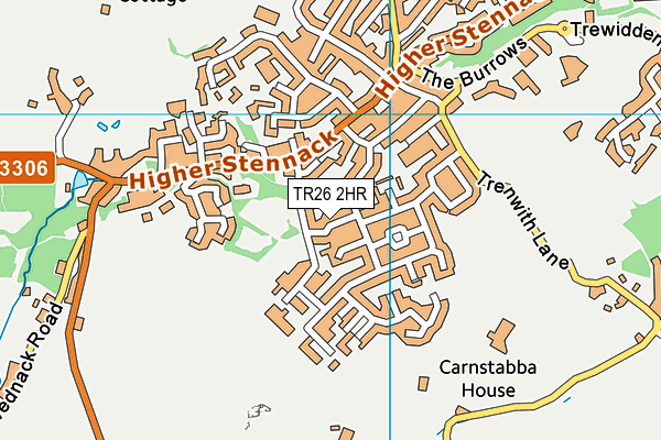 TR26 2HR map - OS VectorMap District (Ordnance Survey)