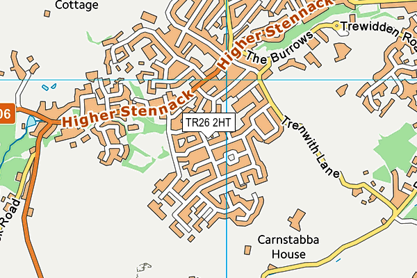 TR26 2HT map - OS VectorMap District (Ordnance Survey)