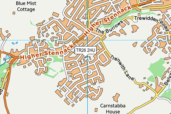 TR26 2HU map - OS VectorMap District (Ordnance Survey)