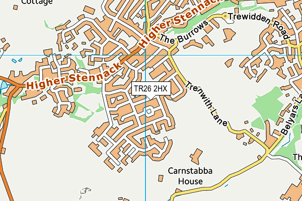 TR26 2HX map - OS VectorMap District (Ordnance Survey)