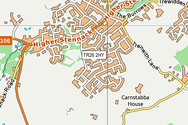 TR26 2HY map - OS VectorMap District (Ordnance Survey)