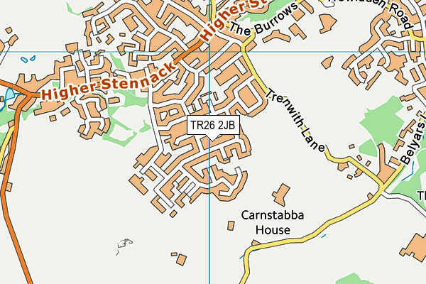 TR26 2JB map - OS VectorMap District (Ordnance Survey)