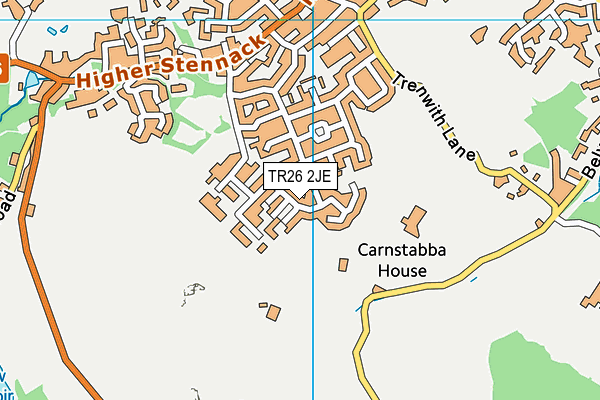TR26 2JE map - OS VectorMap District (Ordnance Survey)