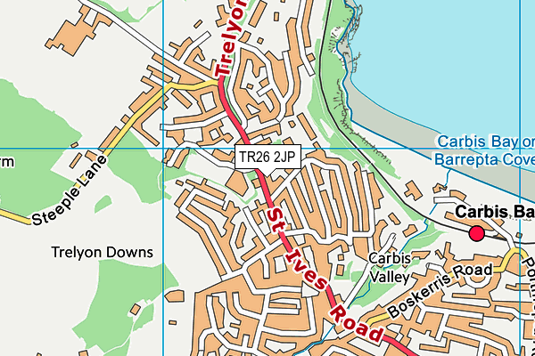 TR26 2JP map - OS VectorMap District (Ordnance Survey)