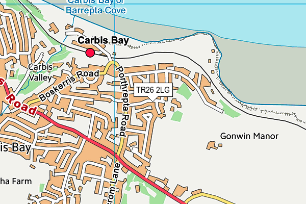 TR26 2LG map - OS VectorMap District (Ordnance Survey)