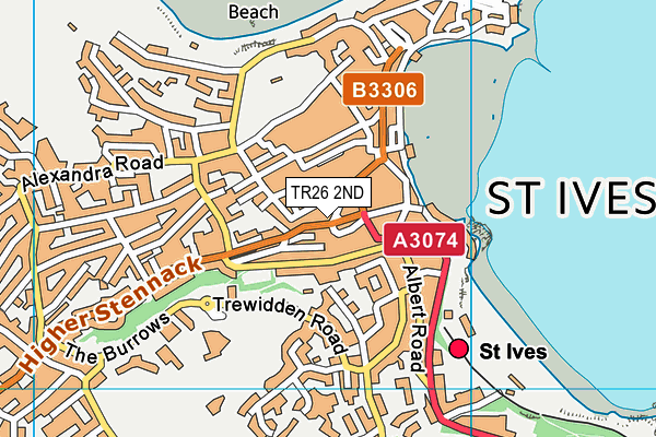 TR26 2ND map - OS VectorMap District (Ordnance Survey)