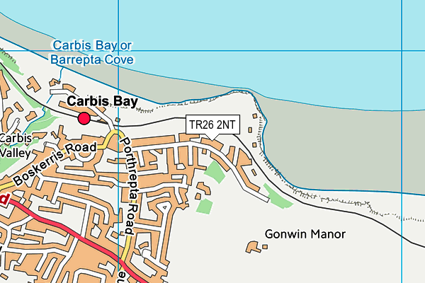 TR26 2NT map - OS VectorMap District (Ordnance Survey)