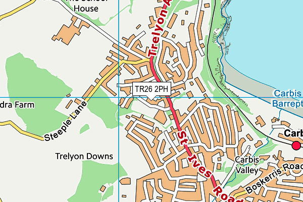 TR26 2PH map - OS VectorMap District (Ordnance Survey)