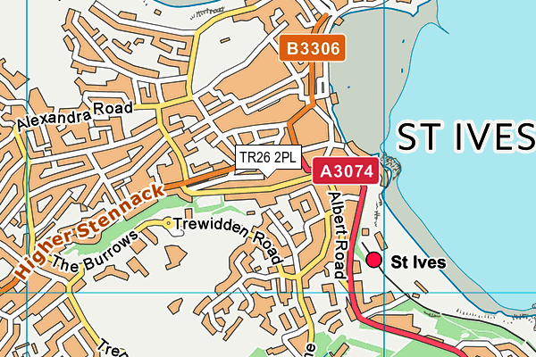 TR26 2PL map - OS VectorMap District (Ordnance Survey)