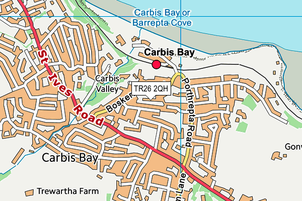 TR26 2QH map - OS VectorMap District (Ordnance Survey)
