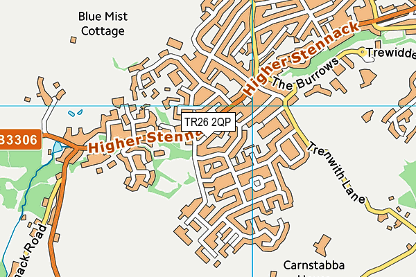 TR26 2QP map - OS VectorMap District (Ordnance Survey)
