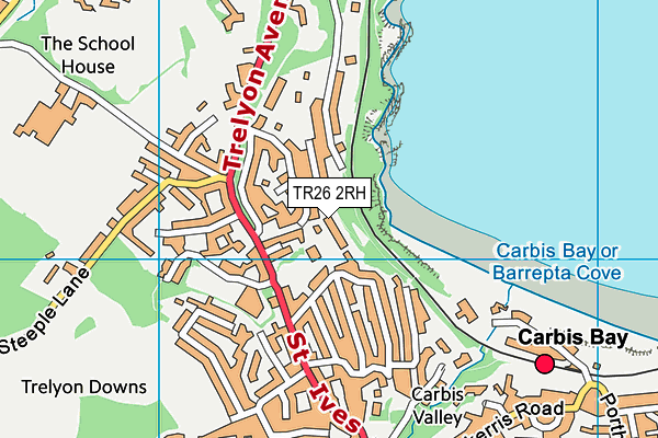 TR26 2RH map - OS VectorMap District (Ordnance Survey)