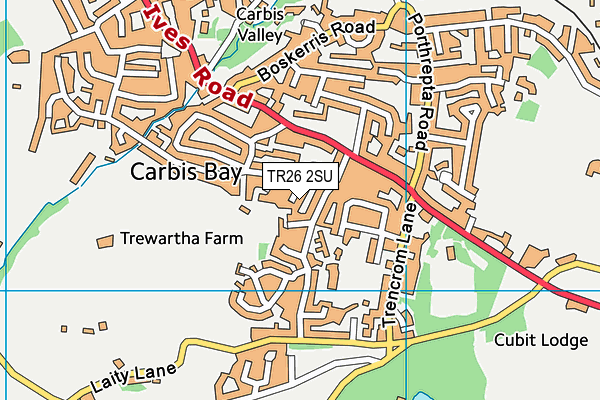 TR26 2SU map - OS VectorMap District (Ordnance Survey)