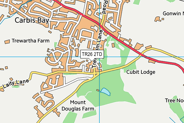 TR26 2TD map - OS VectorMap District (Ordnance Survey)