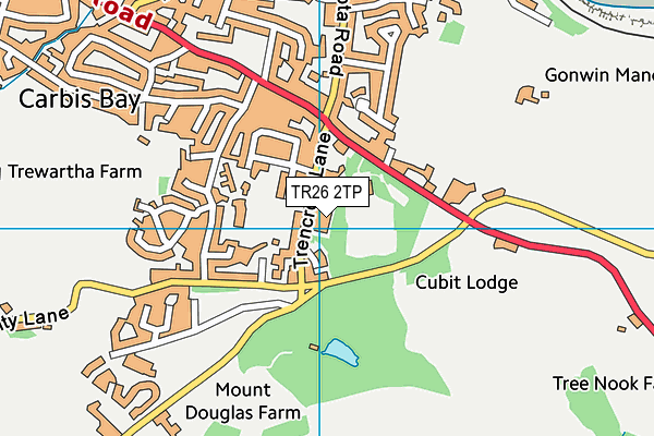 TR26 2TP map - OS VectorMap District (Ordnance Survey)