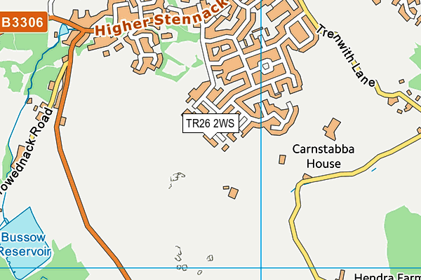 TR26 2WS map - OS VectorMap District (Ordnance Survey)