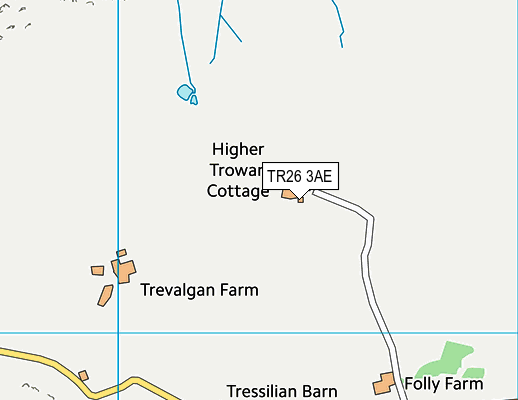 TR26 3AE map - OS VectorMap District (Ordnance Survey)