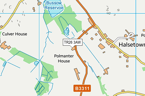 TR26 3AW map - OS VectorMap District (Ordnance Survey)