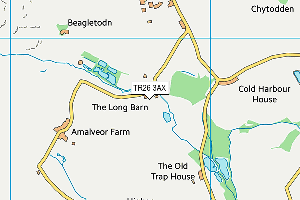 TR26 3AX map - OS VectorMap District (Ordnance Survey)