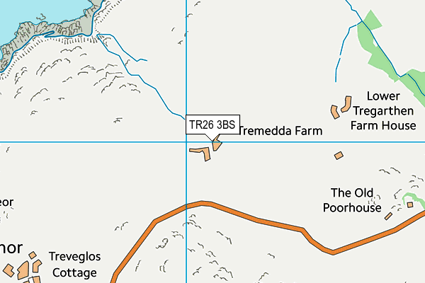 TR26 3BS map - OS VectorMap District (Ordnance Survey)