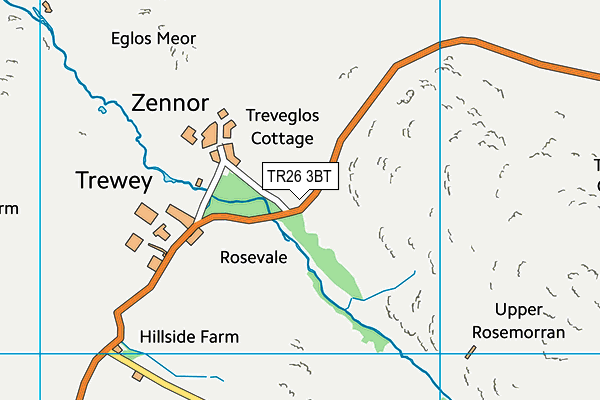 TR26 3BT map - OS VectorMap District (Ordnance Survey)