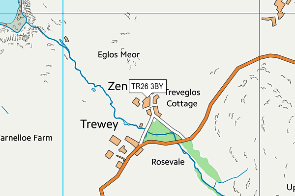 TR26 3BY map - OS VectorMap District (Ordnance Survey)