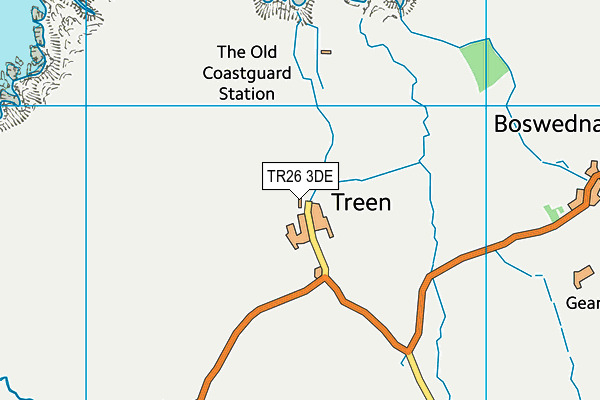 TR26 3DE map - OS VectorMap District (Ordnance Survey)