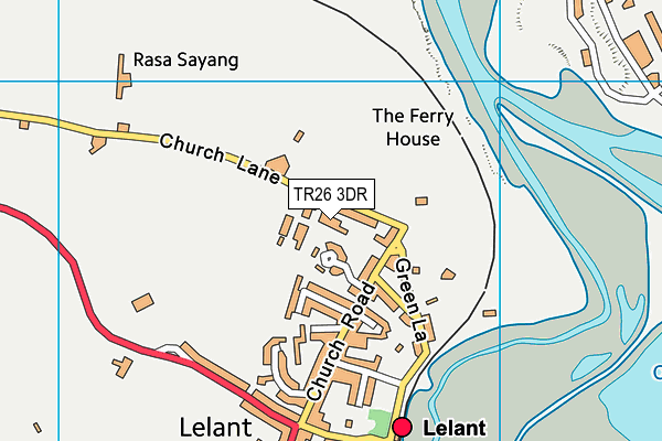 TR26 3DR map - OS VectorMap District (Ordnance Survey)
