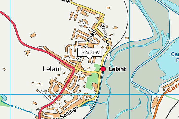 TR26 3DW map - OS VectorMap District (Ordnance Survey)