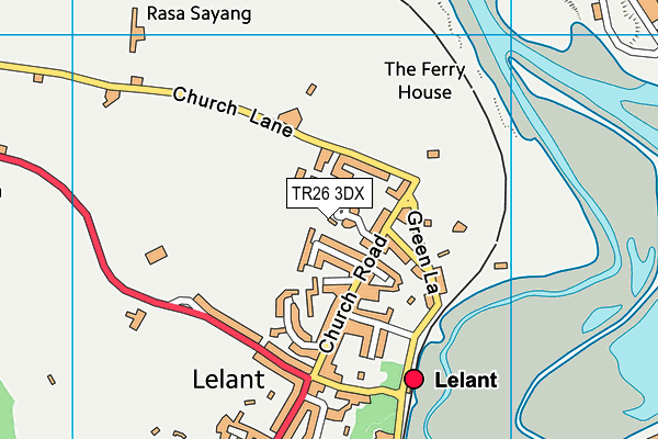 TR26 3DX map - OS VectorMap District (Ordnance Survey)