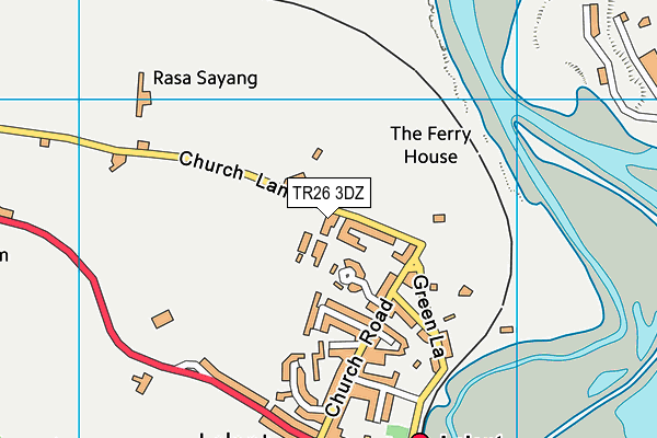 TR26 3DZ map - OS VectorMap District (Ordnance Survey)
