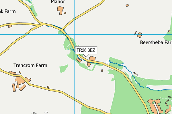 TR26 3EZ map - OS VectorMap District (Ordnance Survey)