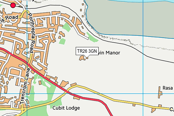 TR26 3GN map - OS VectorMap District (Ordnance Survey)