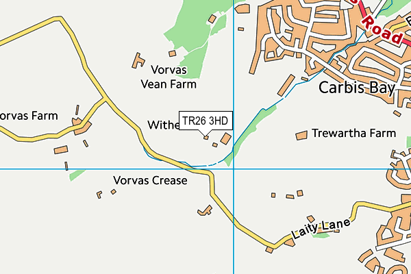 TR26 3HD map - OS VectorMap District (Ordnance Survey)