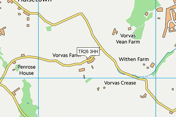 TR26 3HH map - OS VectorMap District (Ordnance Survey)