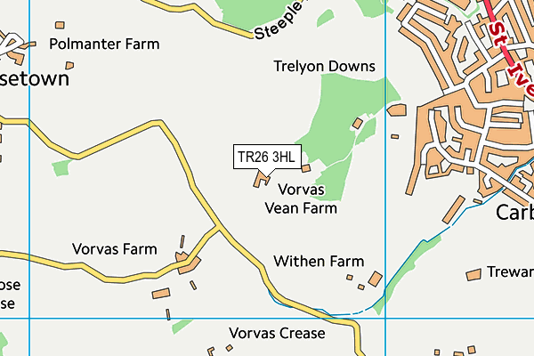 TR26 3HL map - OS VectorMap District (Ordnance Survey)