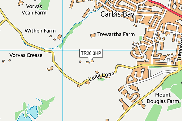 TR26 3HP map - OS VectorMap District (Ordnance Survey)